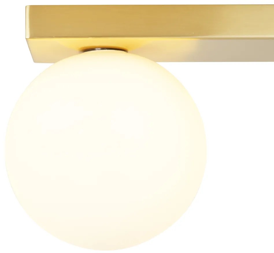 Модерна таванна лампа месинг 2 светлини с възможност за накланяне - Lesly