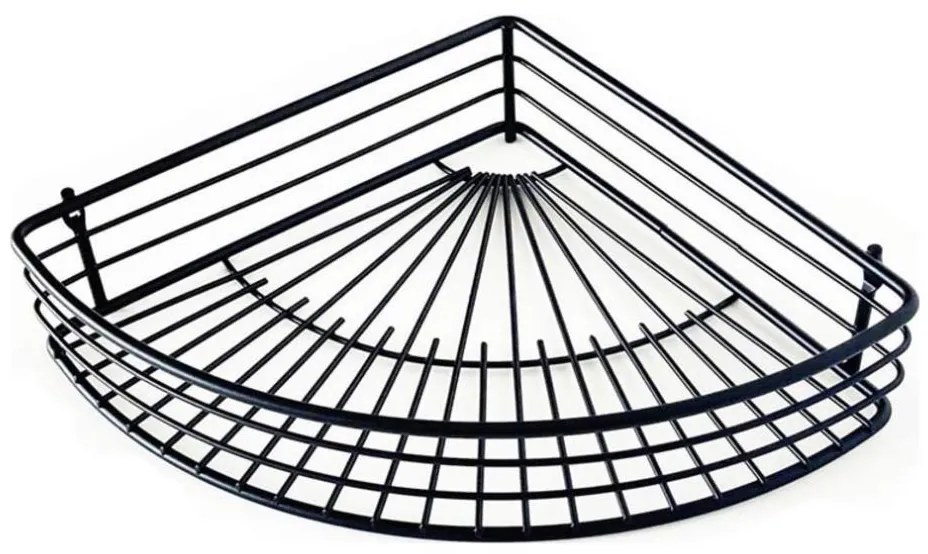 Ъглова полица за душ 22,7x31,5 см черна