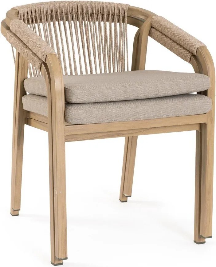 Градински стол метален в естествен цвят Kalimera – Bizzotto