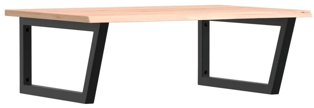 3302635 vidaXL Стенен рафт за мивка, стомана и масивно дърво дъб