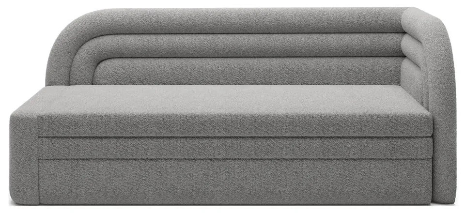 Сив разтегателен диван с място за съхранение от букле десен ъгъл 223 cm Fabillo – ELTAP