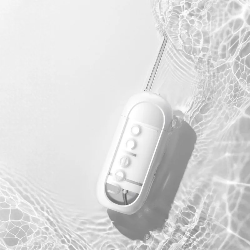Зъбен душ Oclean W10 Lite, 3 режима, 2 накрайника, 1200 импулса в минута, До 140 PSI, USB-C, Бял
