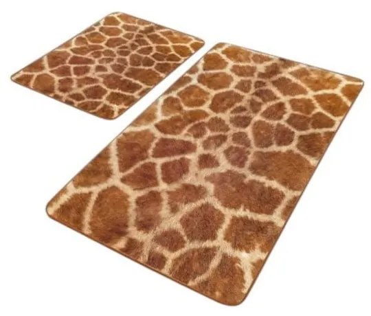 Кафяви кадифени килими за баня в комплект от 2 бр. 60x100 cm – Mila Home