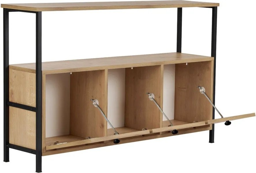 Конзолна маса с дъбов декор в светло естествен цвят 29,5x120 cm Solace – Kalune Design