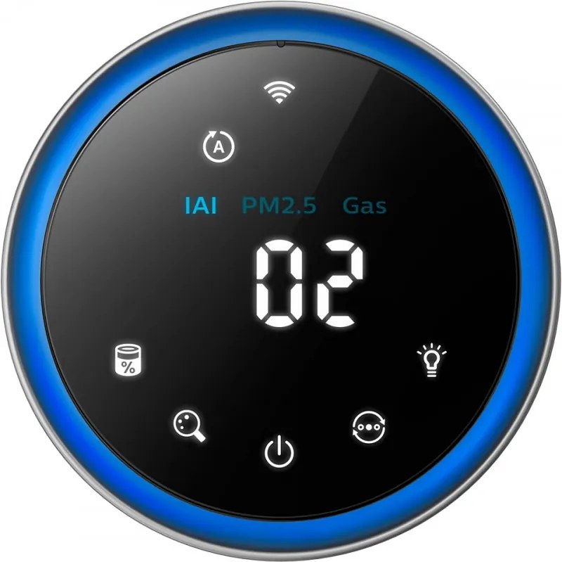 Преоценено: Пречиствател за въздух Philips AC3033/10, SMART, Wi-Fi, 55W, За до 135 м2, HEPA, Интелигентни сензори, Бял/сив