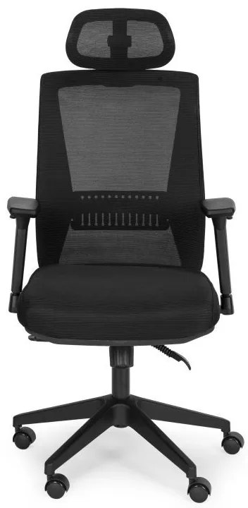 Ергономичен офис стол с дишаща облегалка и подглавник