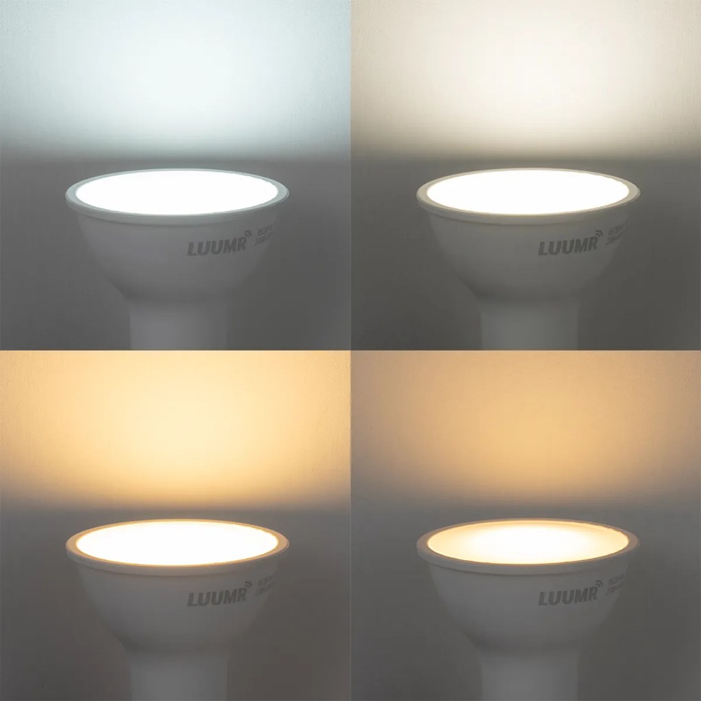 Комплект от 5 Смарт GU10 50mm Димируеми LED Крушки Опал 4.7W 400 lm 2700-6500K