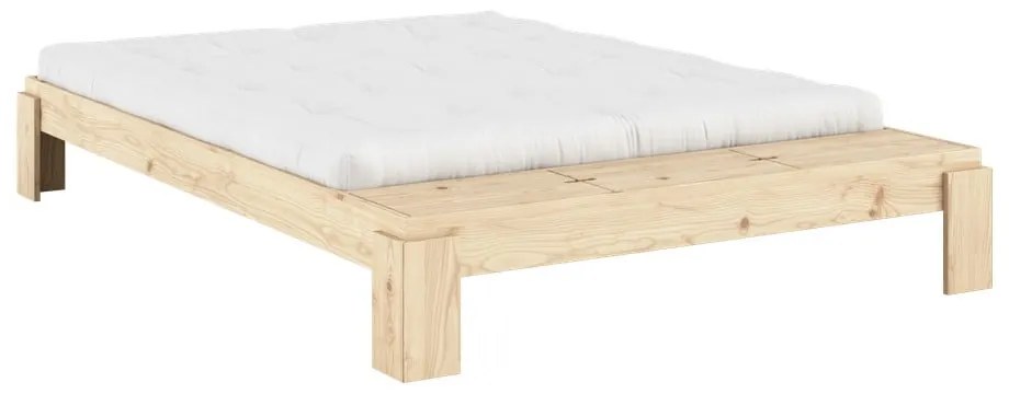 Двойно легло от масивен бор с включена подматрачна рамка в естествен цвят 160x200 cm Layers – Karup Design