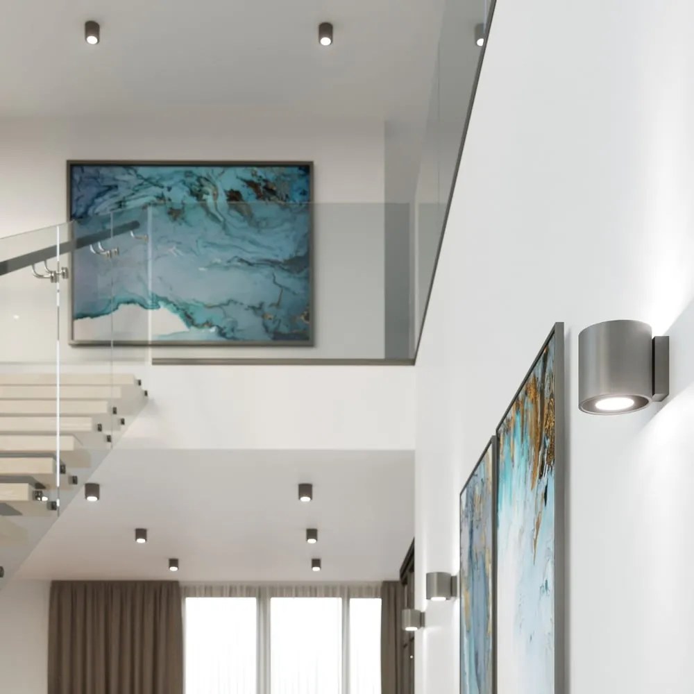 Тъмносив прожектор ø 10 cm Roda – Sollux