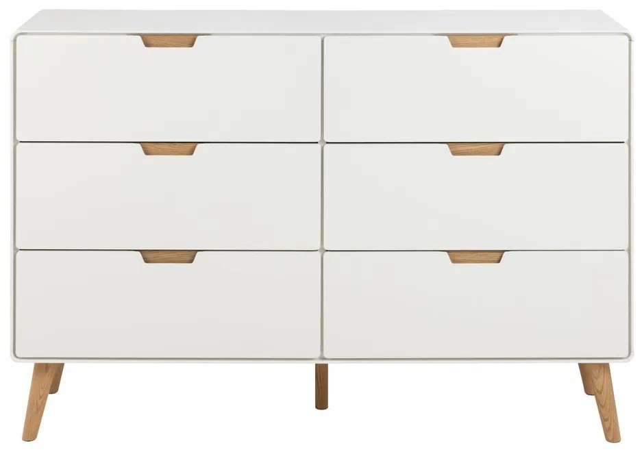 Бял скрин 135x90x40 cm Lowell – Actona