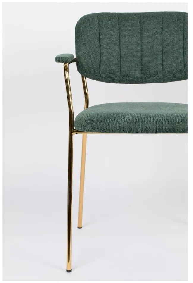 Тъмнозелени трапезни столове в комплект от 2 Jolien - White Label