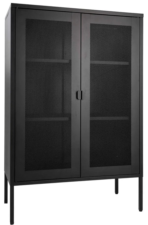 Черен метален шкаф 80x120 cm Melbourne - House Nordic