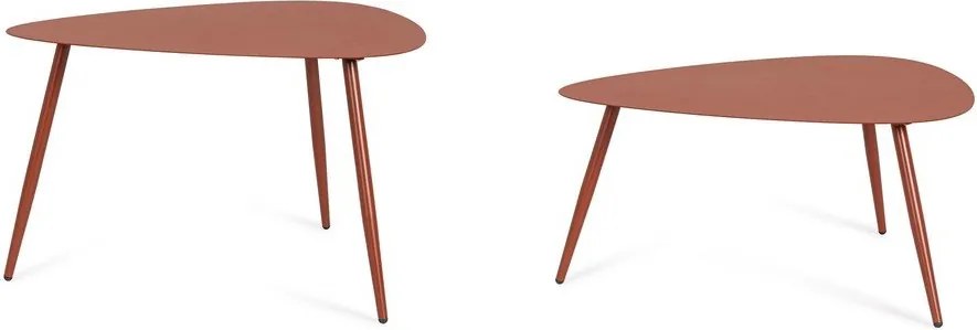 Стоманени градински масички за кафе в комплект 2 бр. 73,5x77,5 cm Yvonne – Bizzotto