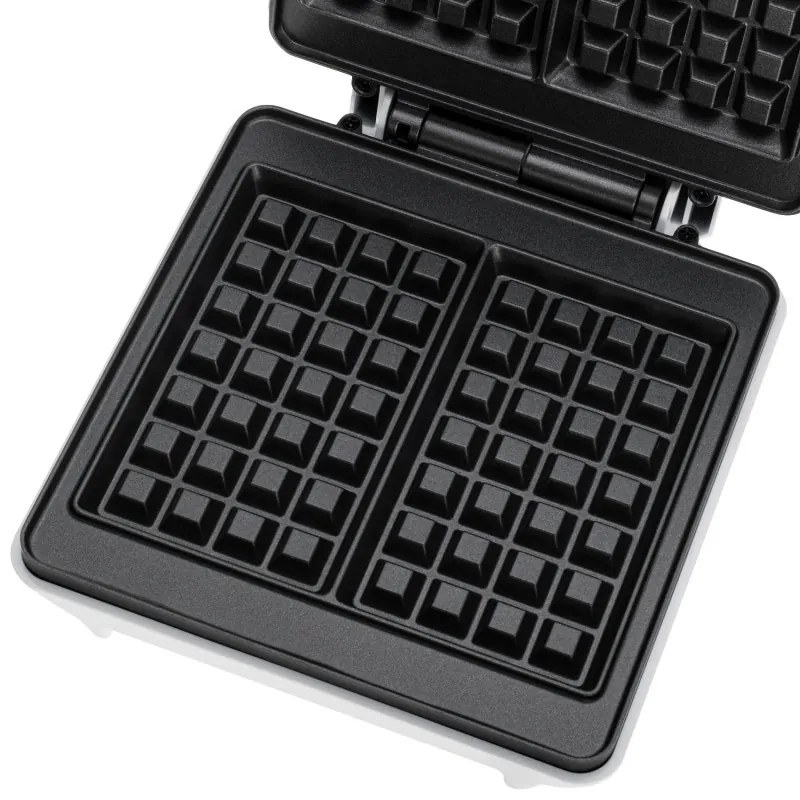 Гофретник Mesko MS 3091, 1800W, Незалепващо покритие, 2 плочи, Неплъзгащи се крачета, Бял