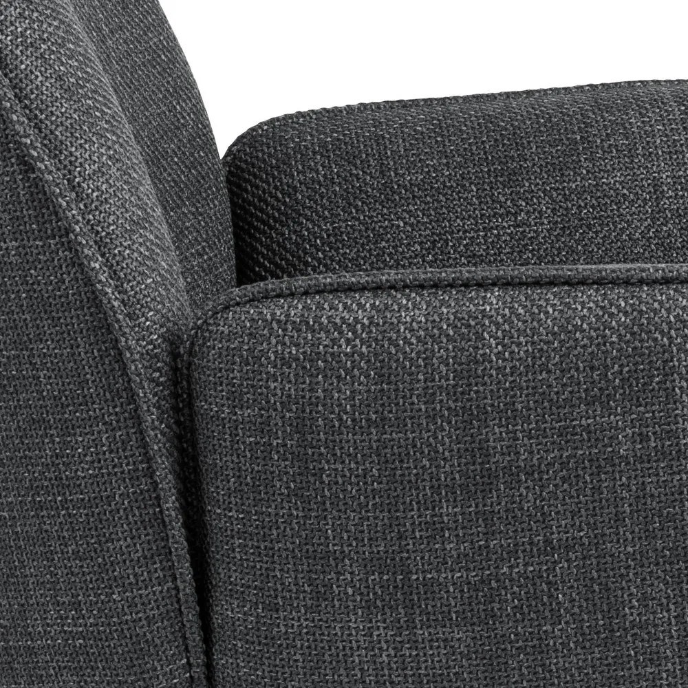 Тъмносиви тапицирани трапезни столове в комплект с подлакътници 2 бр. Glenda – Actona