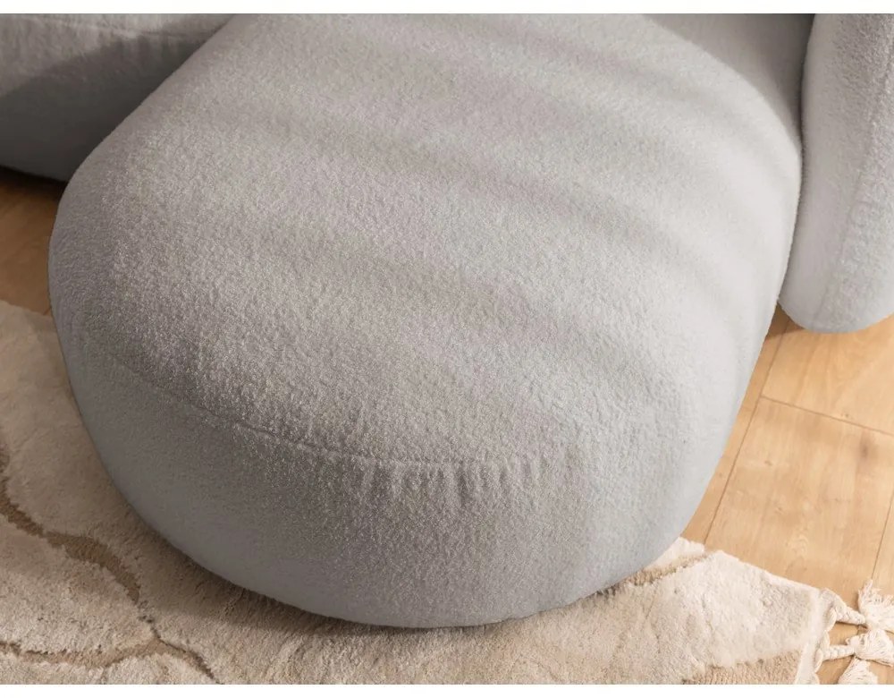 Сив ъглов диван от букле (десен ъгъл) Orbit – Ropez