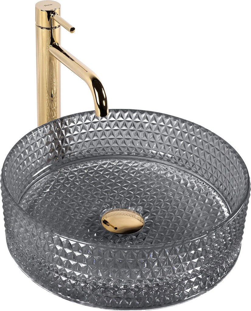 Умивалник за плот Rea Cristal 35 Black