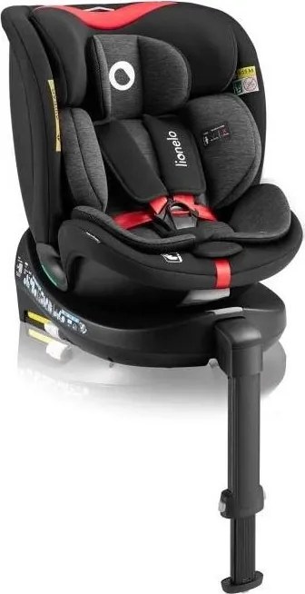 Lionelo - Автокресло с въртяща се основа NAVY i-Size 40-150 см черно/червено