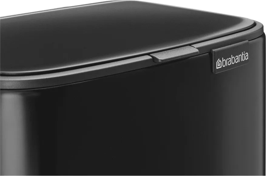 Матово черно стоманено кошче за боклук с педал 7 l Bo – Brabantia