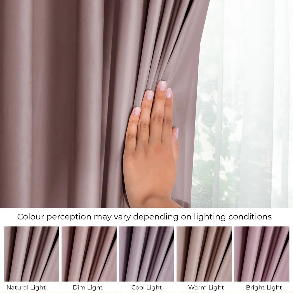 Светлокафяво затъмняващо перде 140x245 cm Pleat – Restilo