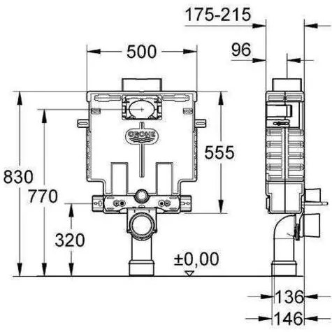 Казанче За Стена Grohe Double Brick