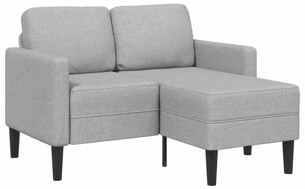 4107067 vidaXL Двуместен диван с шезлонг в L-образна форма 125 cm плат