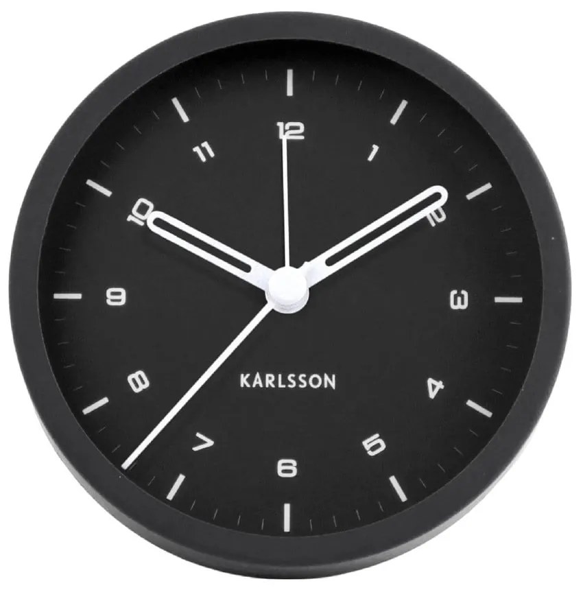 Черен будилник , ø 9 cm Tinge - Karlsson