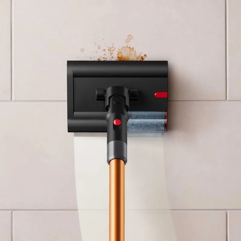 Уред за мокро почистване Dyson PencilWash WR04 637239-01, 300/340 мл, 30 мин, 100 м2, 2 режима, Самозадвижване, 170° наклон, LED, Черен/златист