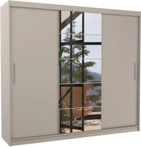 Гардероб Zaist plus плъзгащ се-сиво-бежово