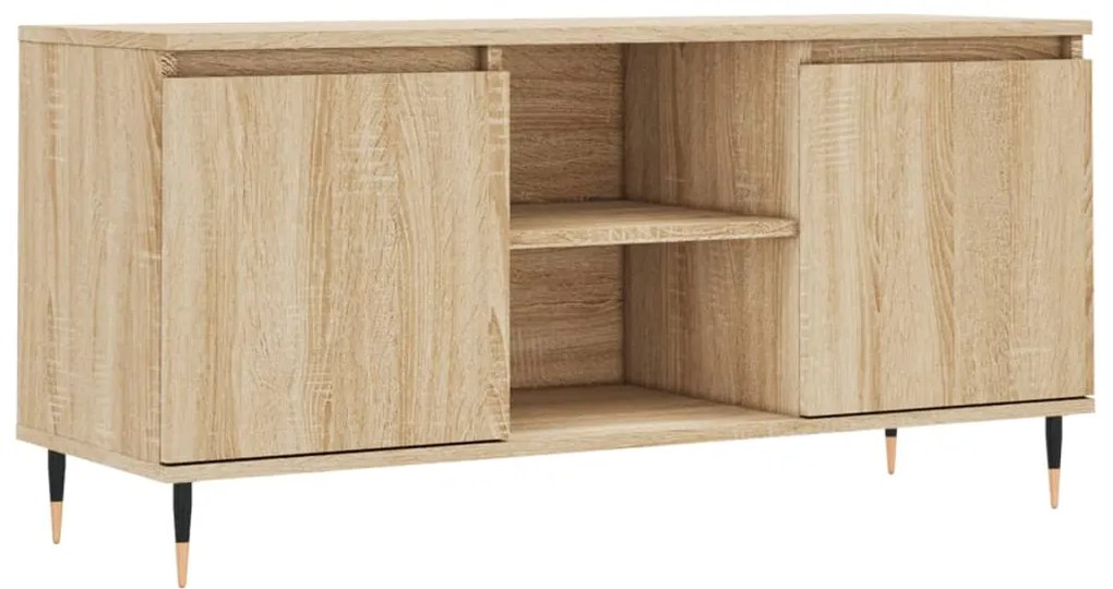 827007 vidaXL ТВ шкаф, сонома дъб, 104x35x50 см, инженерно дърво