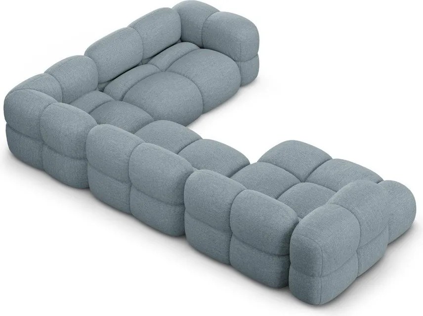 Светлосин ъглов диван (десен ъгъл/U форма) Loretto – Cosmopolitan Design