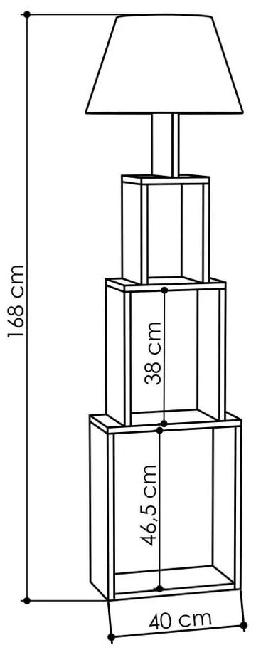 Свободностояща лампа със светлосив абажур Tower - Homitis