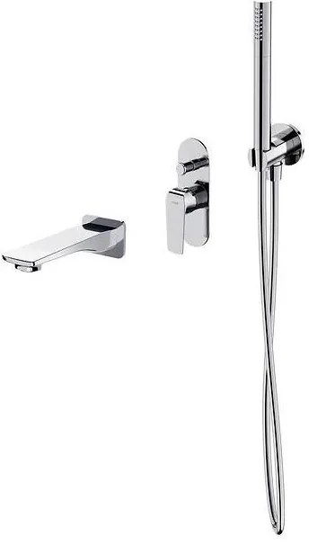 Cersanit S952-036 - комплект за вана с вградена батерия CITY, хром лъскав