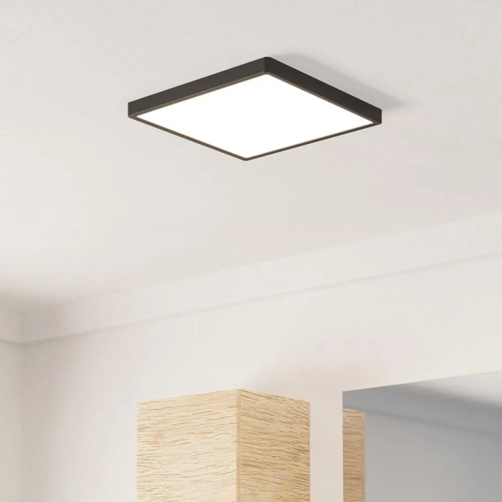Eglo 901331 - LED таванно осветително тяло FUEVA LED/13W/230V 29x29 cm IP44 черно