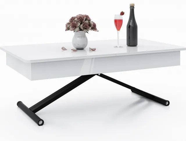 Разтегателна маса с повдигащ механизъм МОХИТО - 8685 бяло мат