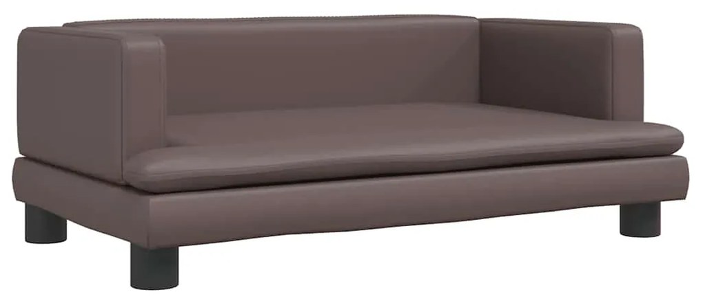 3196314 vidaXL Детски диван кафяв 80x45x30 см изкуствена кожа