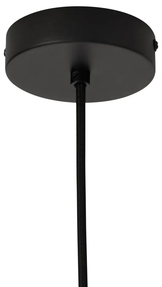 Бохемски висящ полилей черен с бамбук - Лили