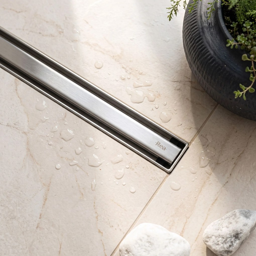 Линеен сифон Rea Neo Slim Pro Nickel Brush INOX 90
