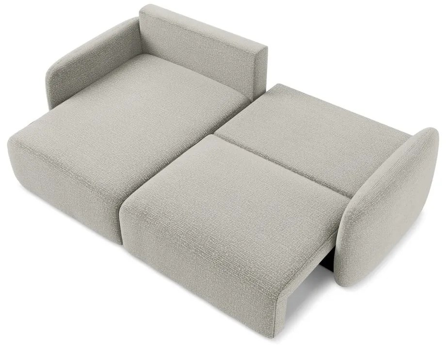 Светлосив разтегателен ъглов диван с място за съхранение (ляв ъгъл) Kalena – Makamii