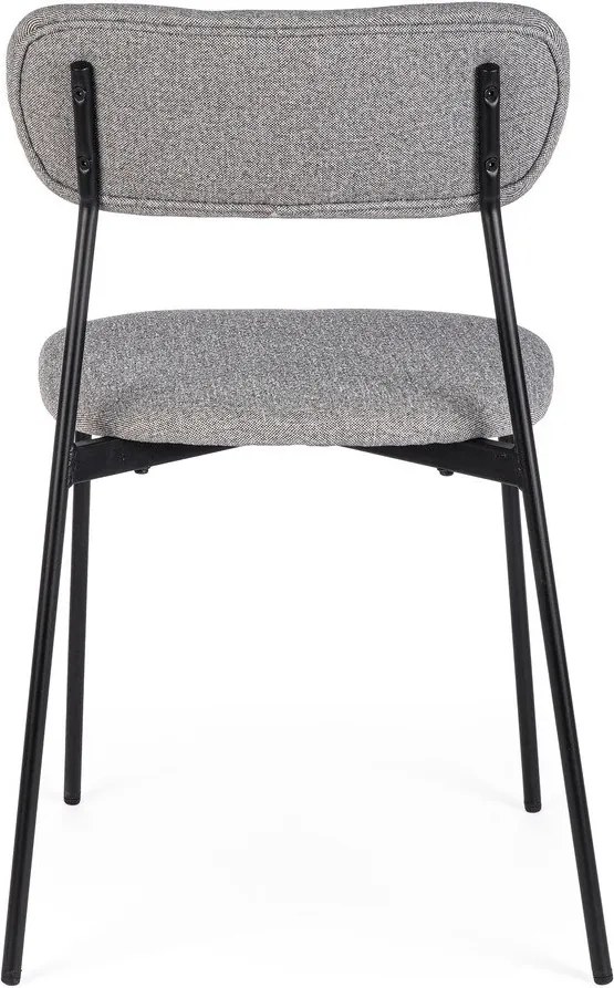 Сив тапициран трапезен стол Inka – Yes Everyday