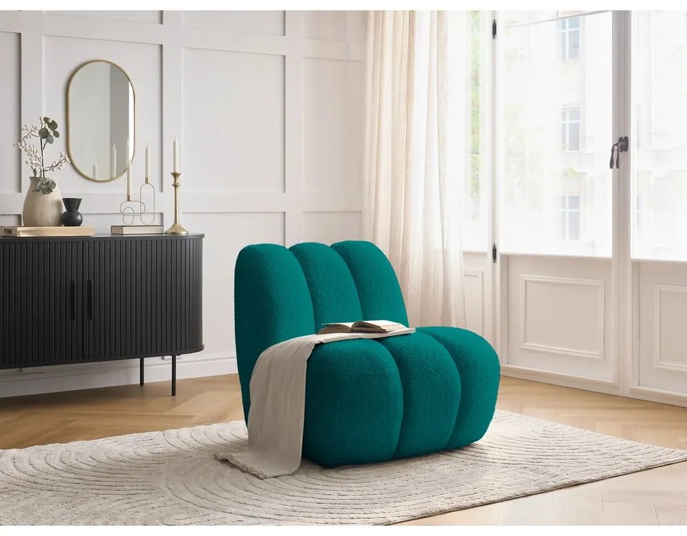 Тюркоазено кресло от прежда с примки от букле Janissaire – Bobochic Paris