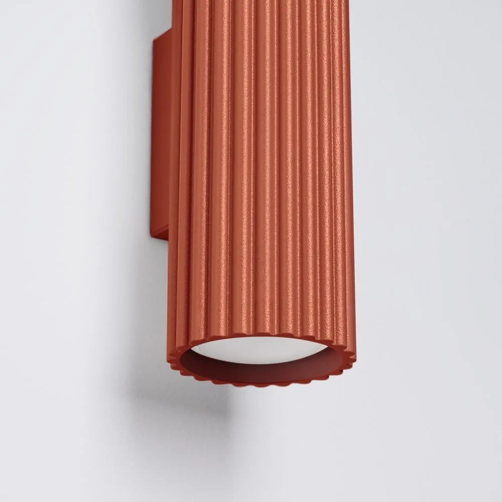 Стенна лампа в тухлен цвят Gleam – Sollux