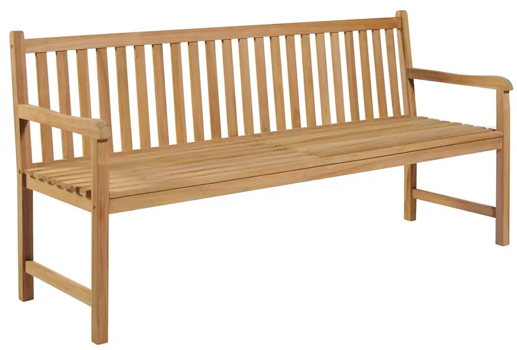 3062792 vidaXL Градинска пейка с шалте таупе, 175 см, тик масив