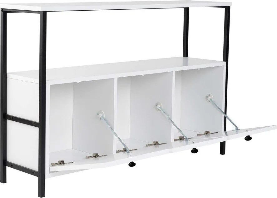 Бяла матова конзолна маса 29,5x120 cm Solace – Kalune Design