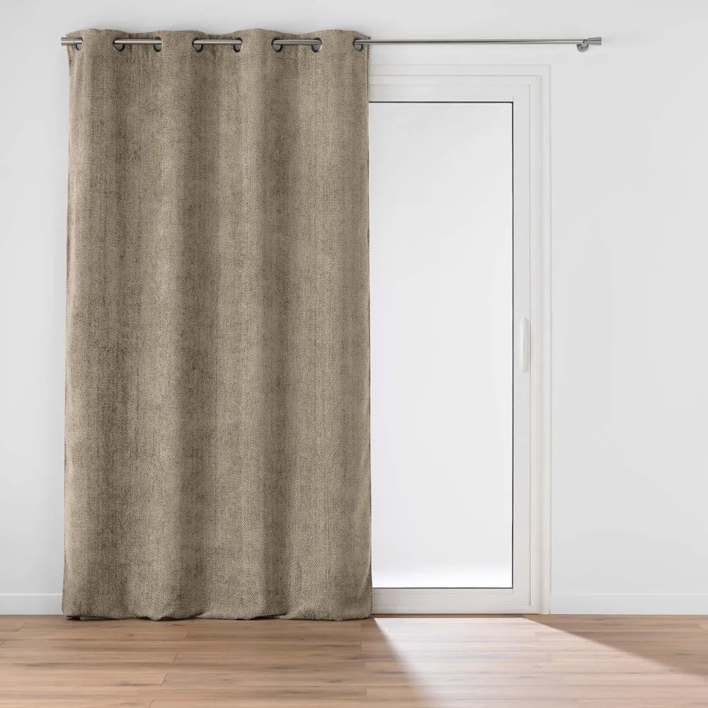 Светлокафяво перде от шенил 140x260 cm Leo – douceur d'intérieur