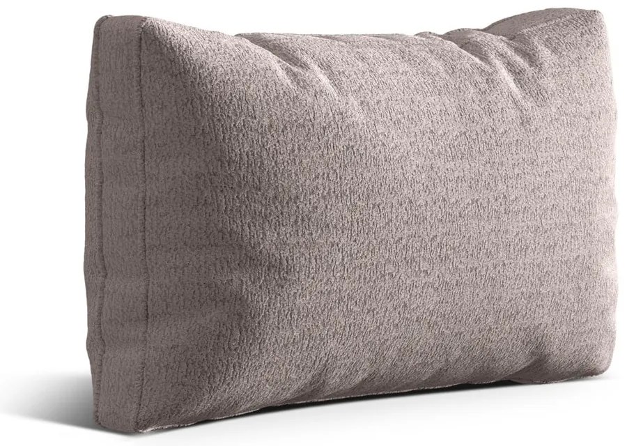 Сиво-бежова възглавница за диван от прежда с примки от букле Kemi – Cosmopolitan Design