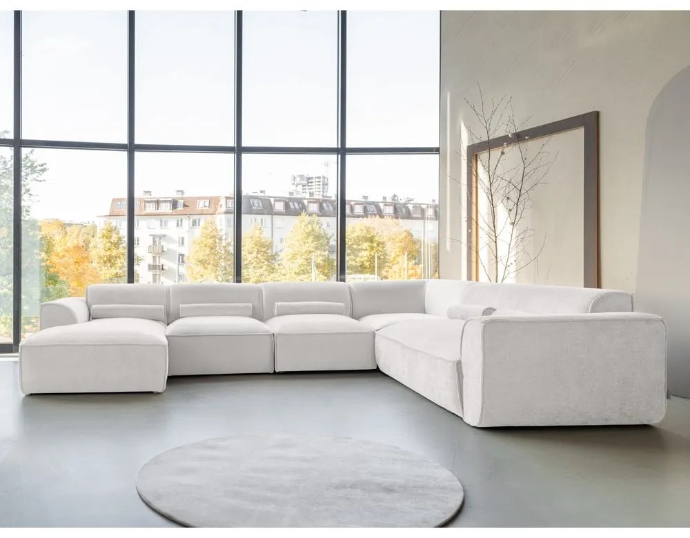 Кремав ъглов диван (десен ъгъл/"U" форма) Flex Felix – Miuform