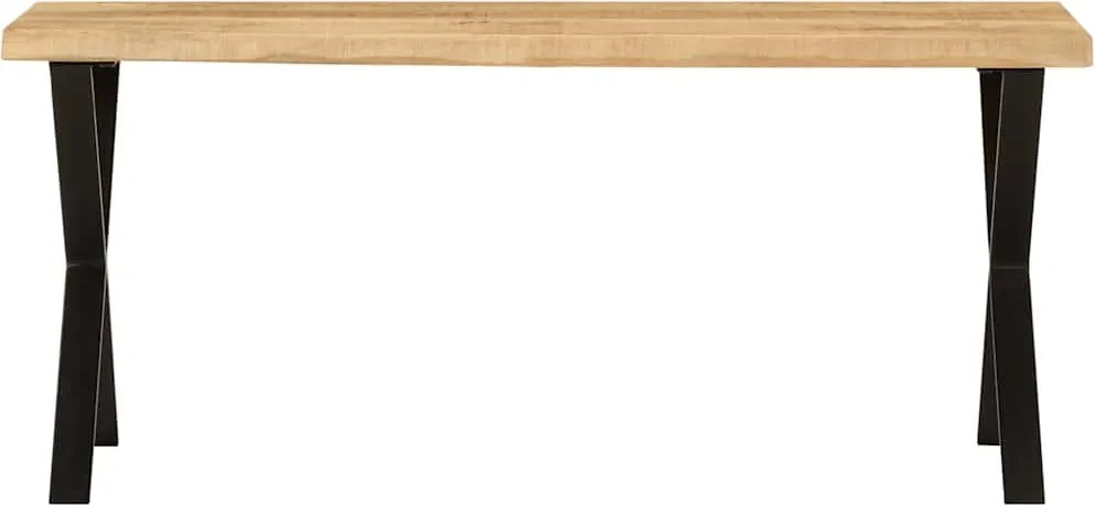 372759 vidaXL Пейка с жив ръб 105 см масивно мангово дърво