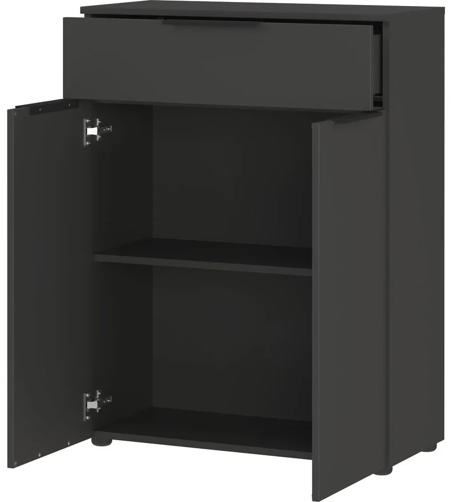 Висок висящ шкаф за баня в антрацитен цвят 71x95 cm Crandon - Germania