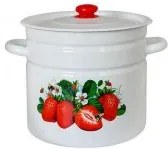 Емайлирана тенджера 7л "КЛУБНИКА" (В1620/2) Н
